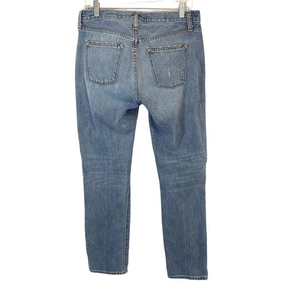 J. Crew Jeans 26 Regular Vintage Straight Slim Fit Cotton Medium Wash Distressed - Picture 11 of 12